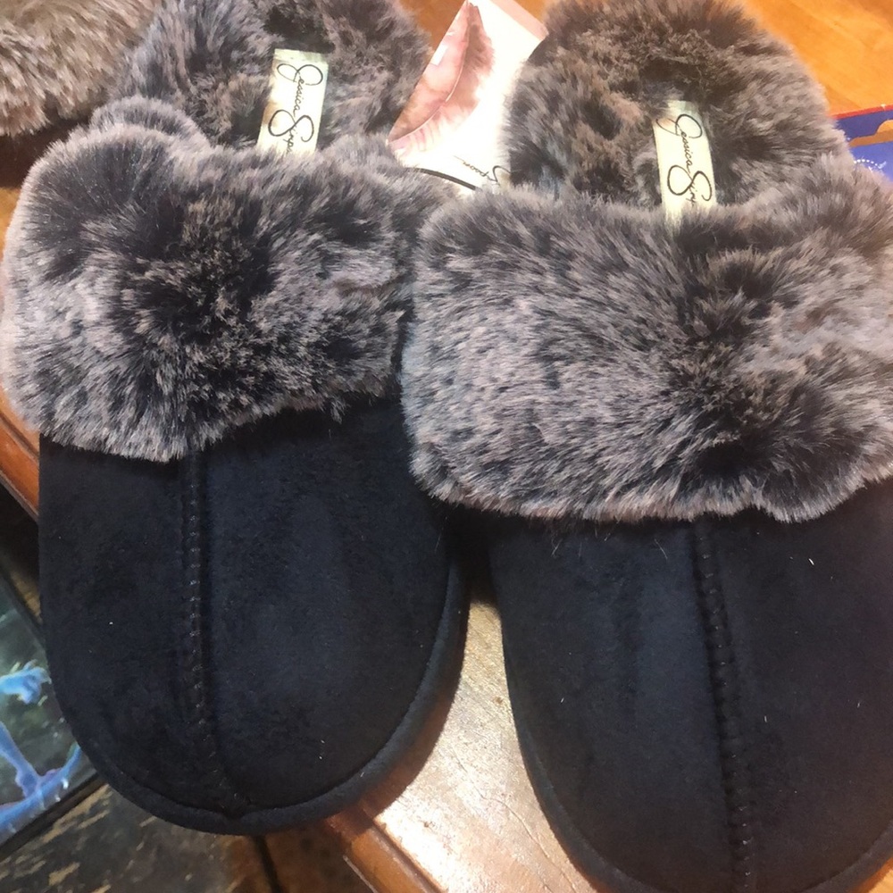 Brand new navy blue slippers